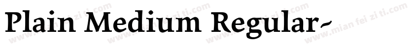 Plain Medium Regular字体转换